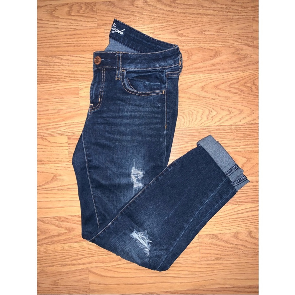 American Eagle Destroyed Denim Jeggings